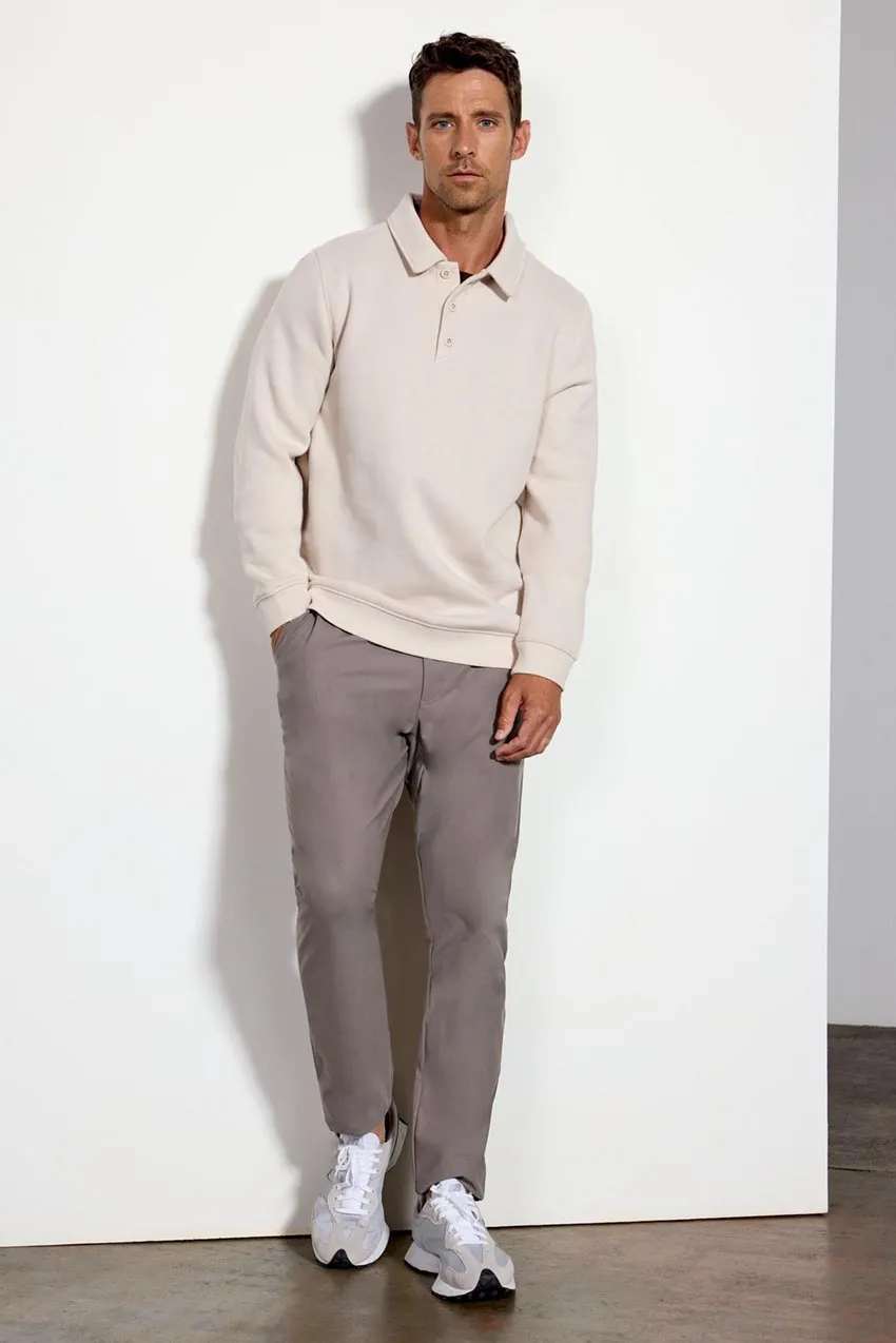 Men's Luxefleece Polo - Stone