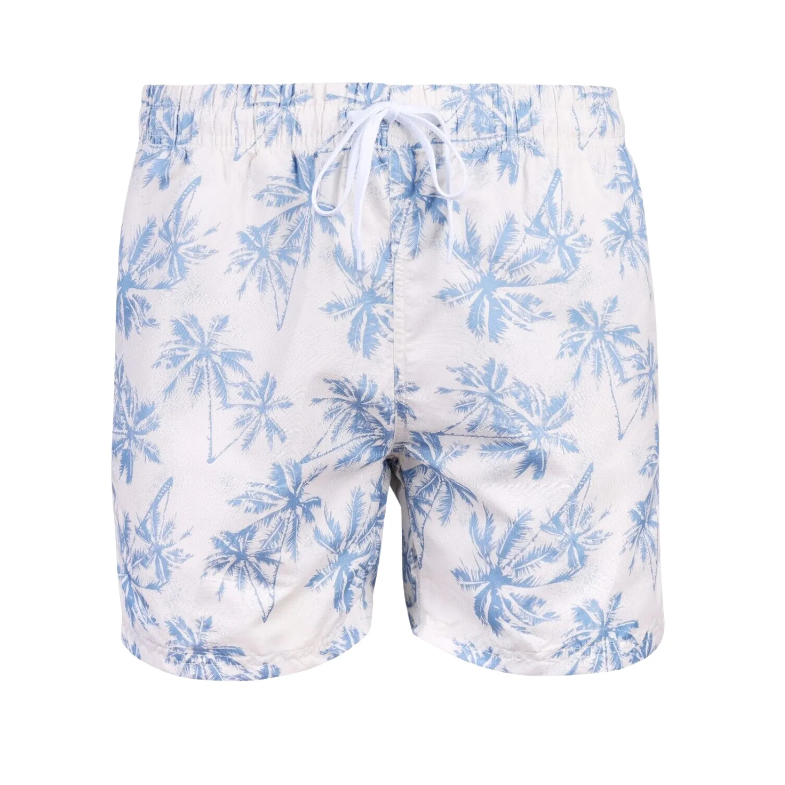 Mens Printed Swim Shorts 100% Polyester Quick Dry Beach Trunks Elasticated Waist Contrast Drawcord Summer Swimming Board Shorts Holiday Surf Activewear