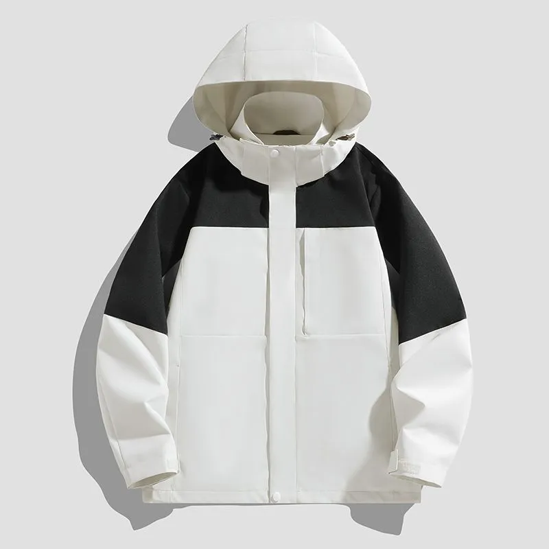 Men's Relaxed-Fit Rain Coat Featuring Windproof and Stain-Resistant Materials