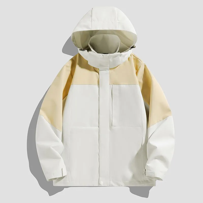 Men's Relaxed-Fit Rain Coat Featuring Windproof and Stain-Resistant Materials