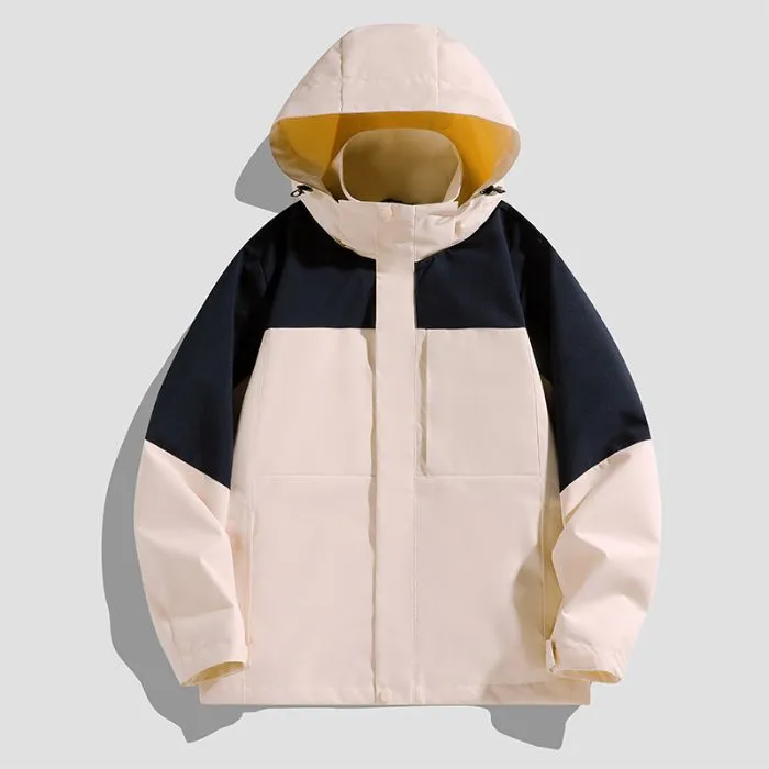 Men's Relaxed-Fit Rain Coat Featuring Windproof and Stain-Resistant Materials