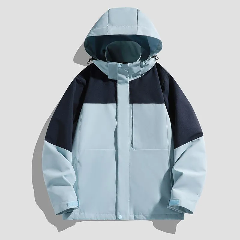 Men's Relaxed-Fit Rain Coat Featuring Windproof and Stain-Resistant Materials