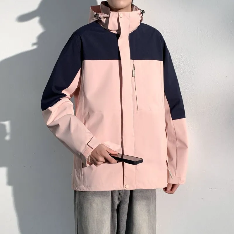 Men's Relaxed-Fit Rain Coat Featuring Windproof and Stain-Resistant Materials