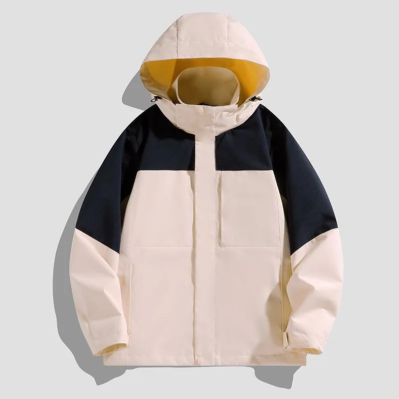 Men's Relaxed-Fit Rain Coat Featuring Windproof and Stain-Resistant Materials