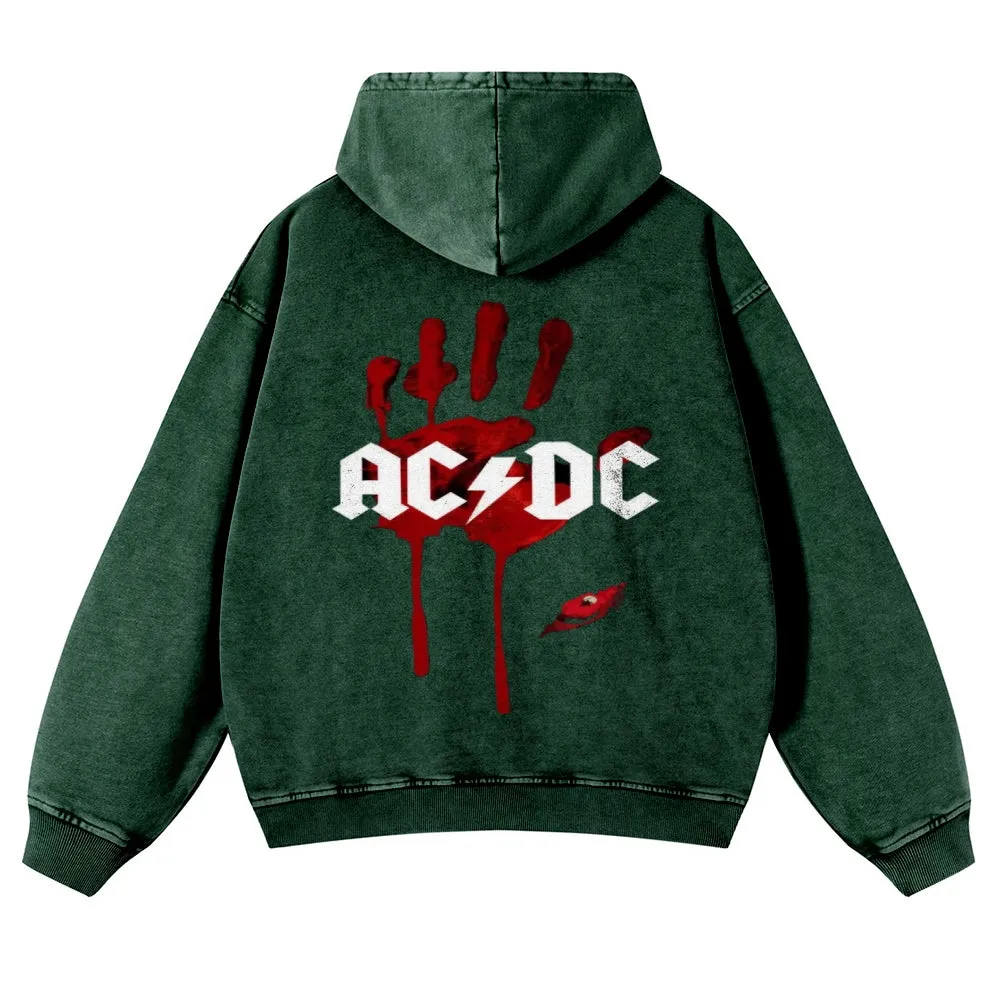 Mens Vintage ACDC Rock Band Hoodies