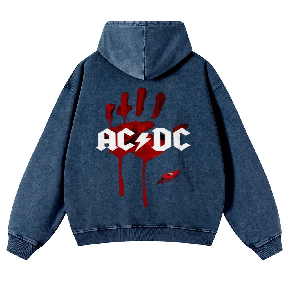 Mens Vintage ACDC Rock Band Hoodies