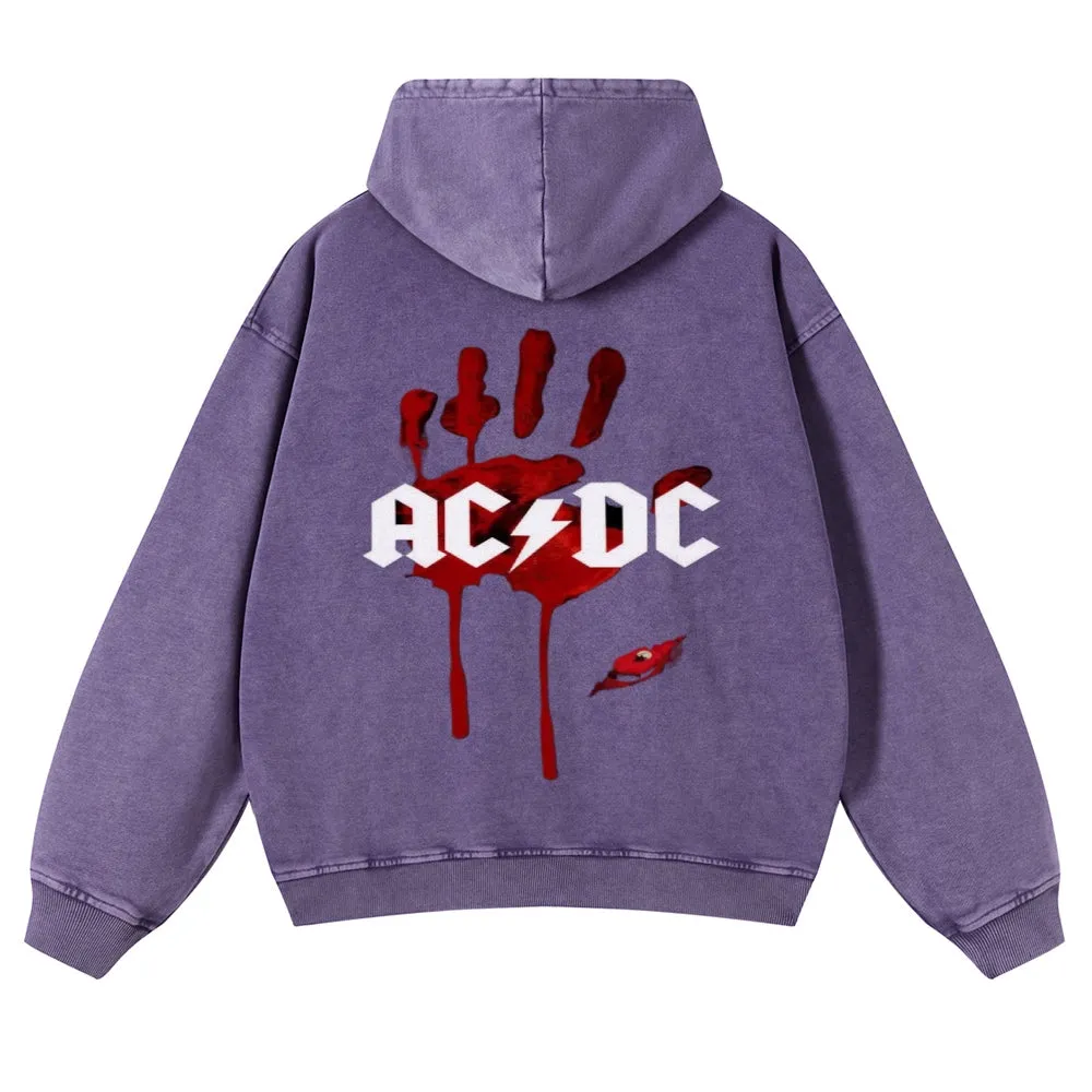 Mens Vintage ACDC Rock Band Hoodies