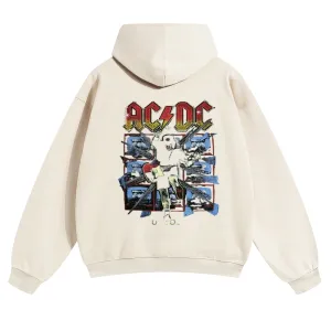 Mens Vintage ACDC Rock Band Hoodies