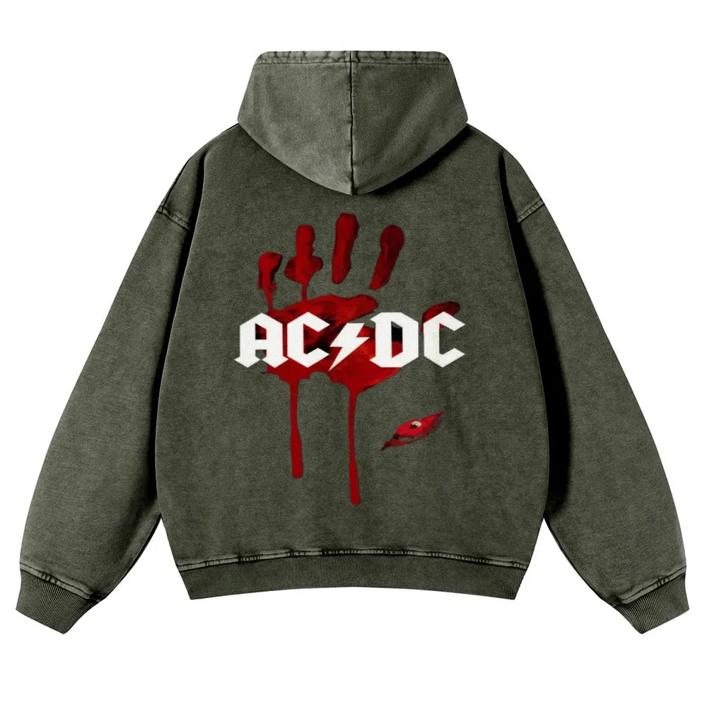 Mens Vintage ACDC Rock Band Hoodies