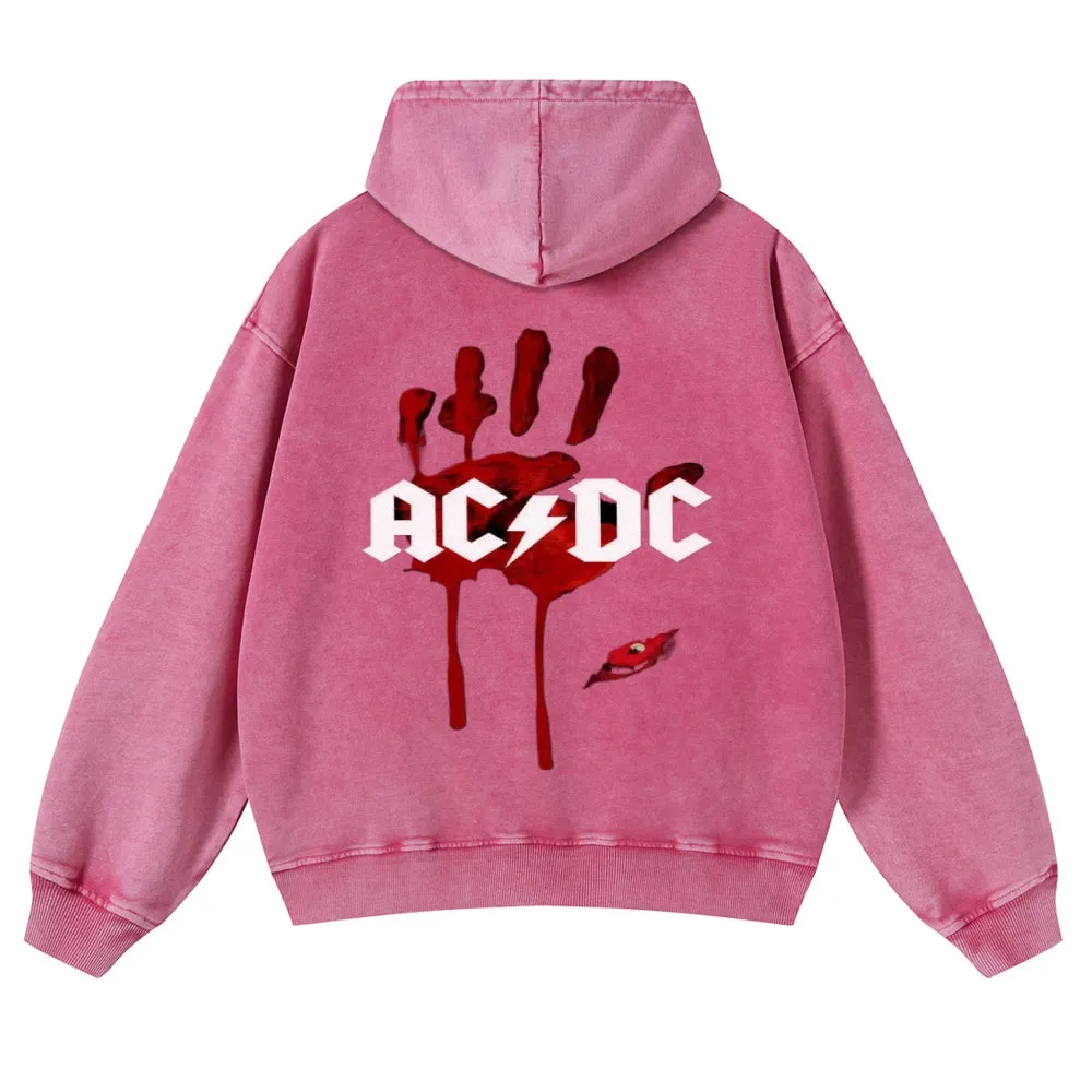 Mens Vintage ACDC Rock Band Hoodies