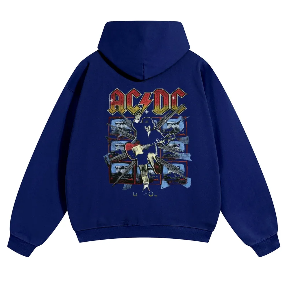 Mens Vintage ACDC Rock Band Hoodies