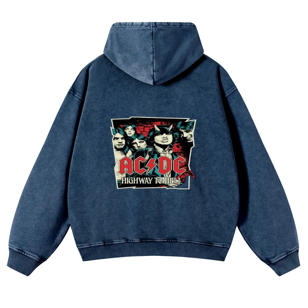 Mens Vintage ACDC Rock Hoodies