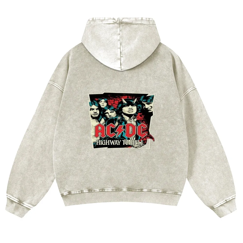 Mens Vintage ACDC Rock Hoodies