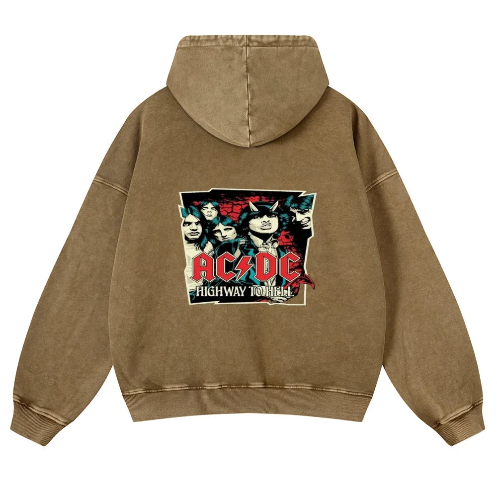 Mens Vintage ACDC Rock Hoodies