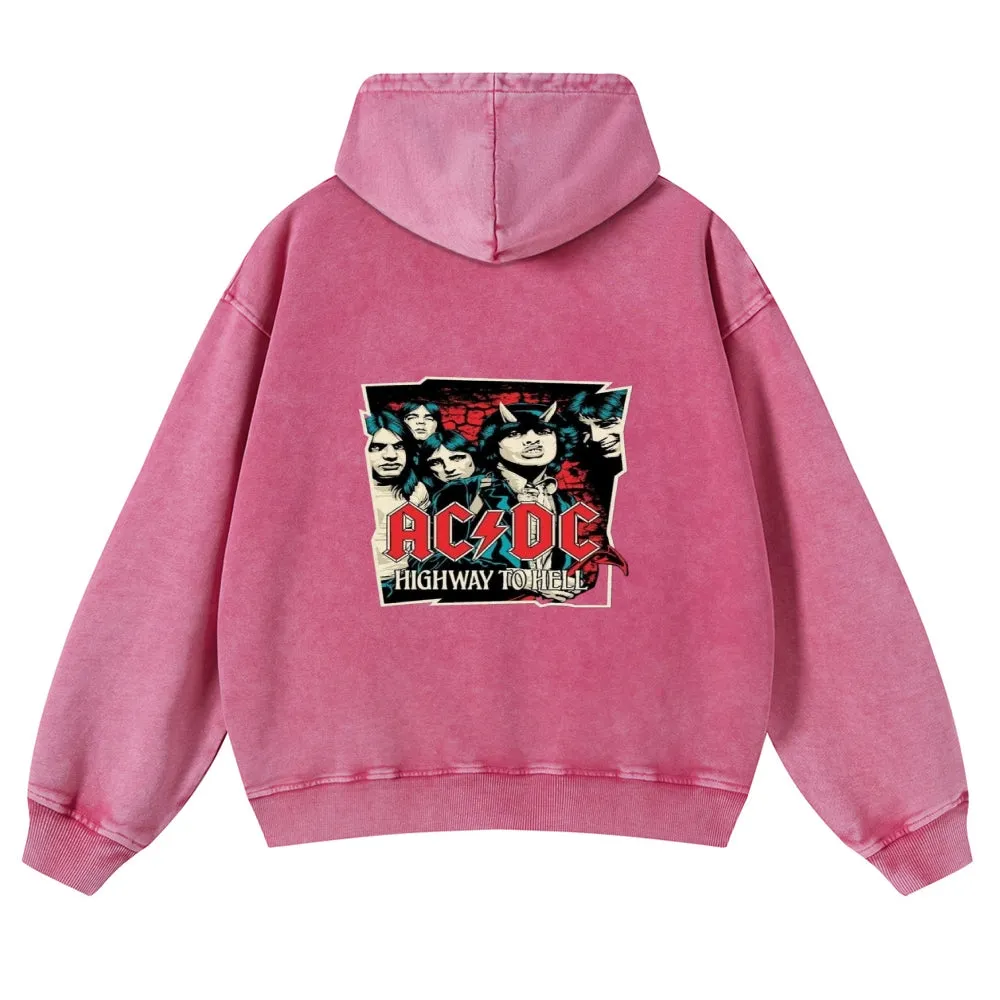 Mens Vintage ACDC Rock Hoodies
