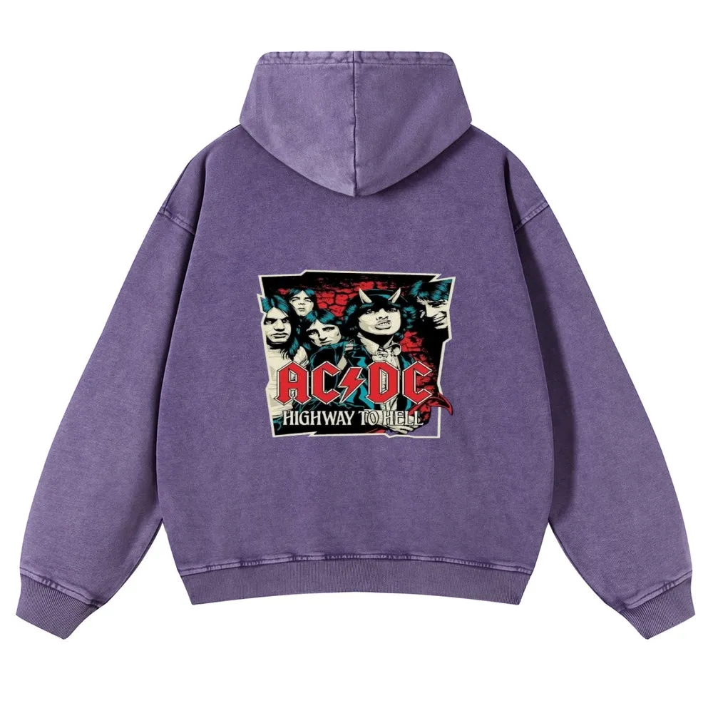 Mens Vintage ACDC Rock Hoodies