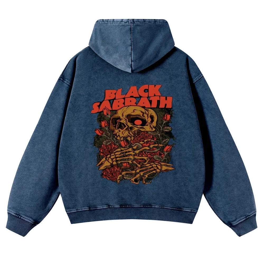 Mens Vintage Black Sabbath Rock Band Hoodies