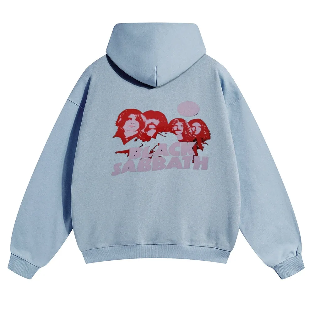 Mens Vintage Black Sabbath Rock Hoodies