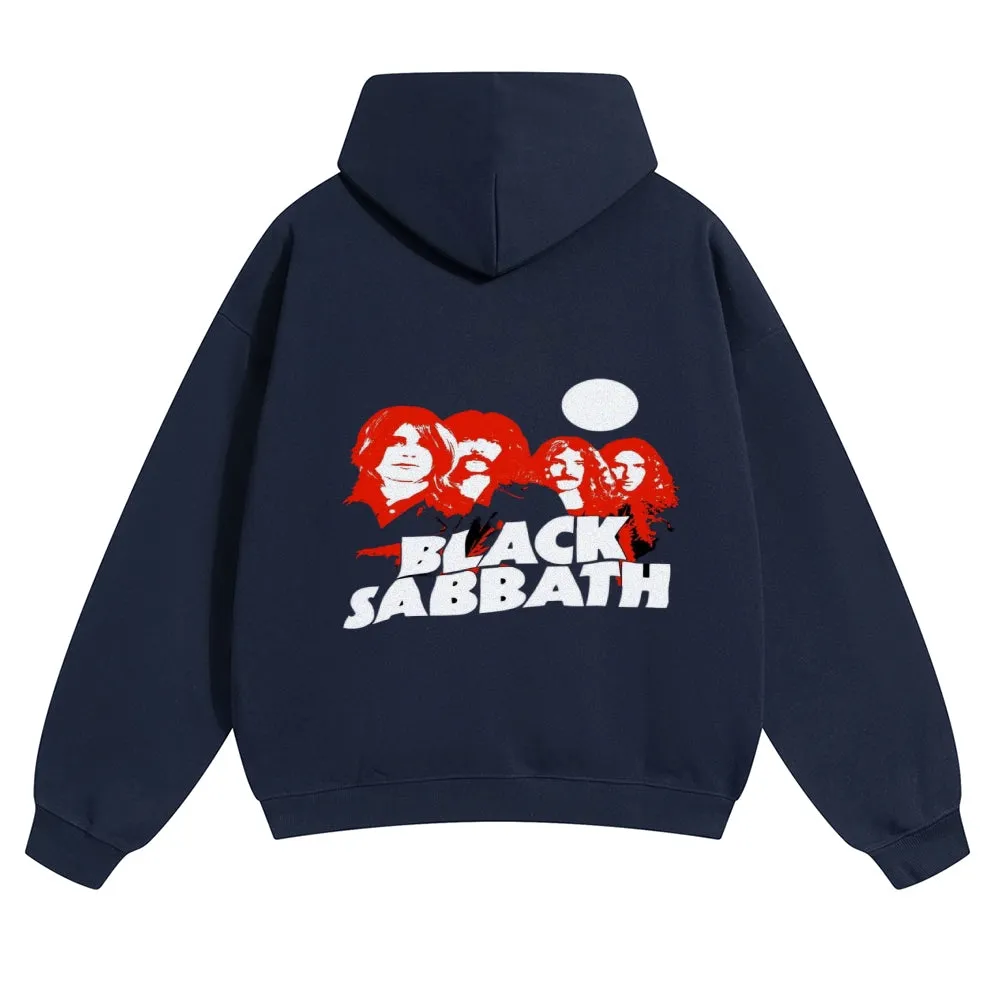 Mens Vintage Black Sabbath Rock Hoodies