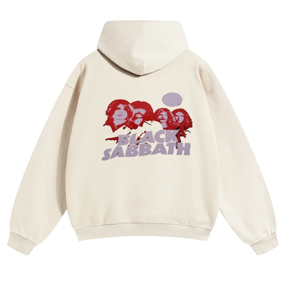 Mens Vintage Black Sabbath Rock Hoodies