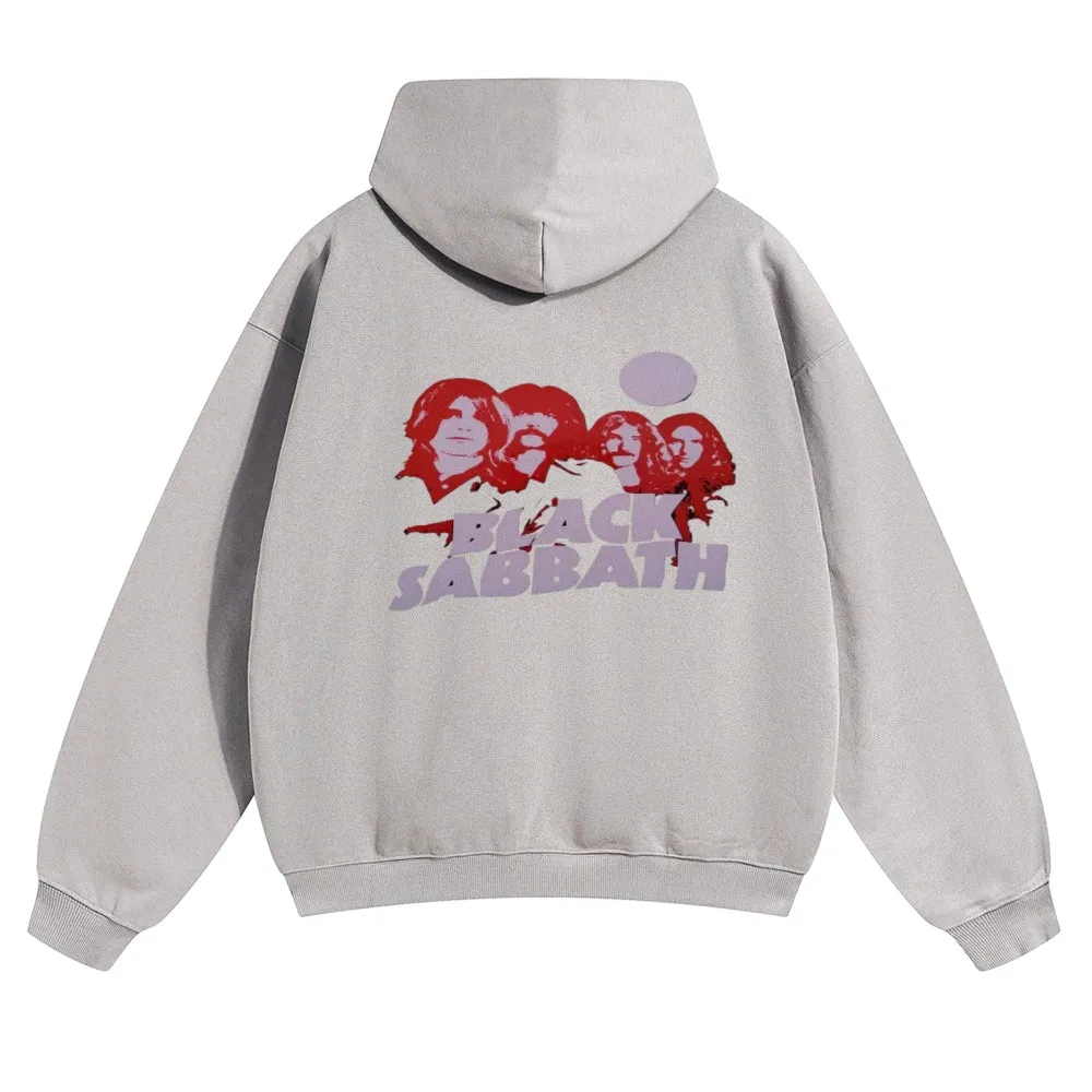 Mens Vintage Black Sabbath Rock Hoodies