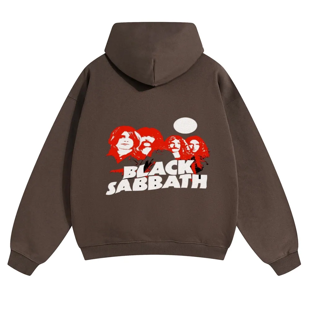Mens Vintage Black Sabbath Rock Hoodies