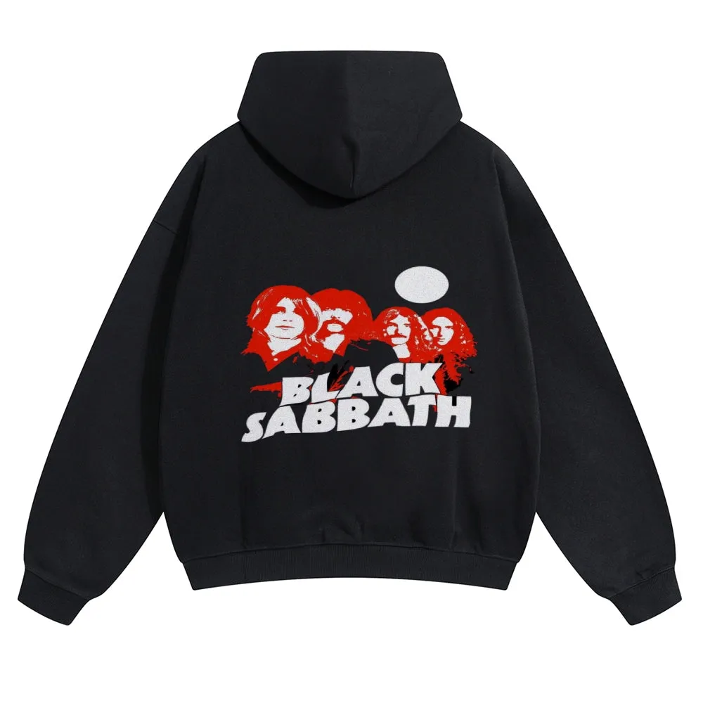 Mens Vintage Black Sabbath Rock Hoodies