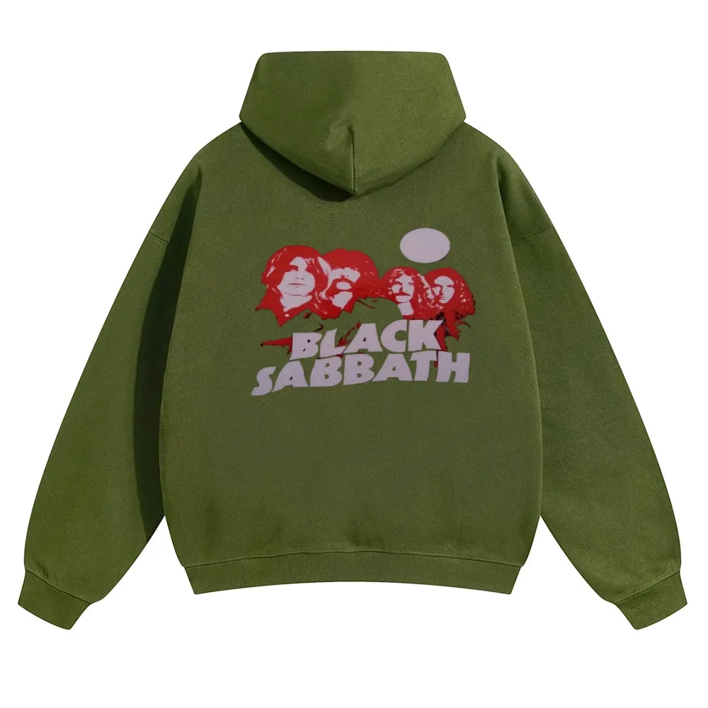 Mens Vintage Black Sabbath Rock Hoodies