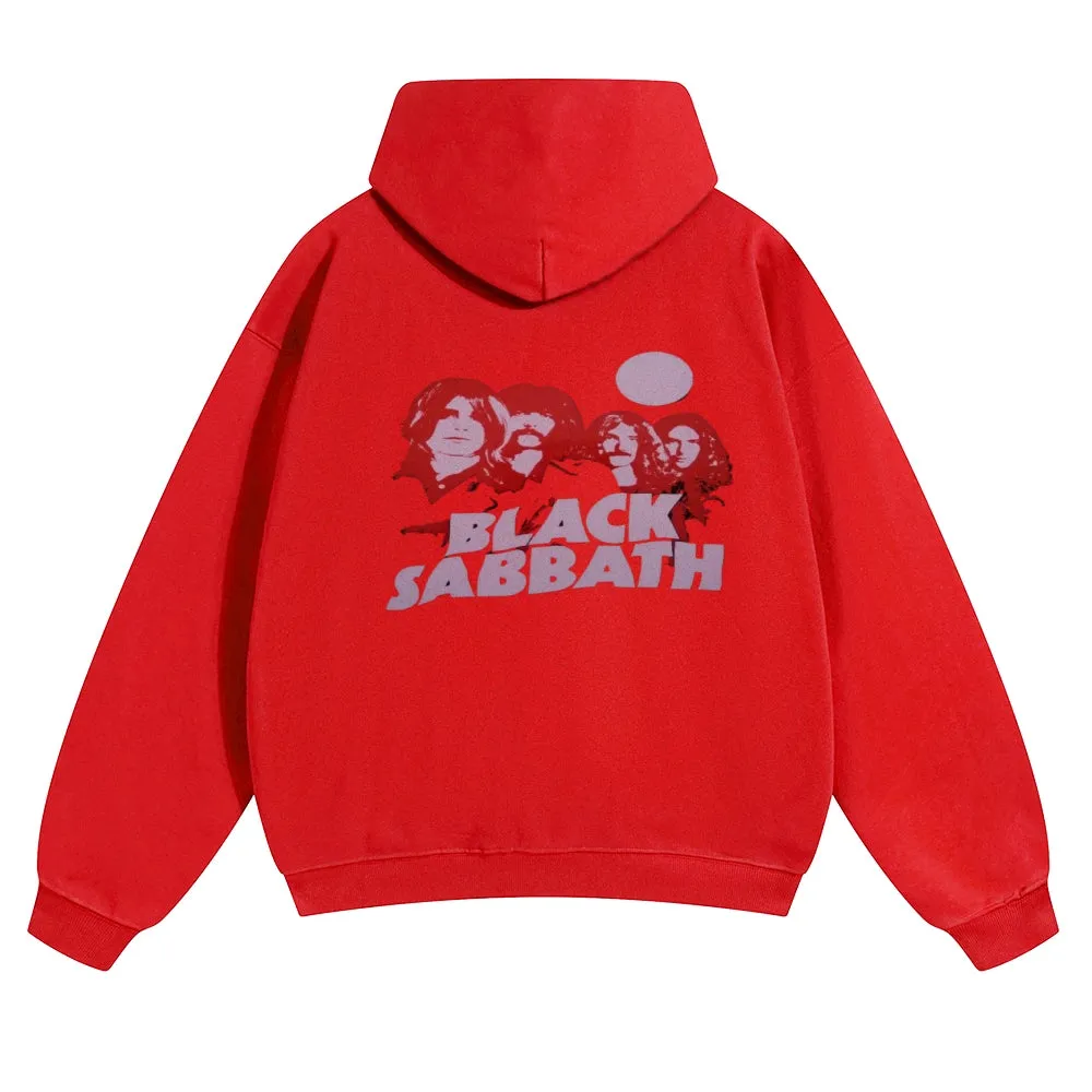 Mens Vintage Black Sabbath Rock Hoodies