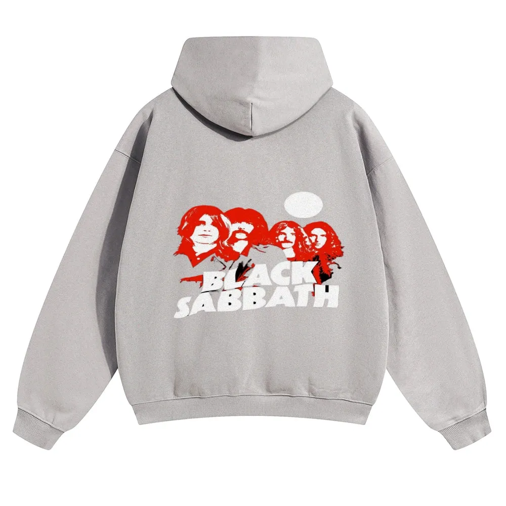 Mens Vintage Black Sabbath Rock Hoodies