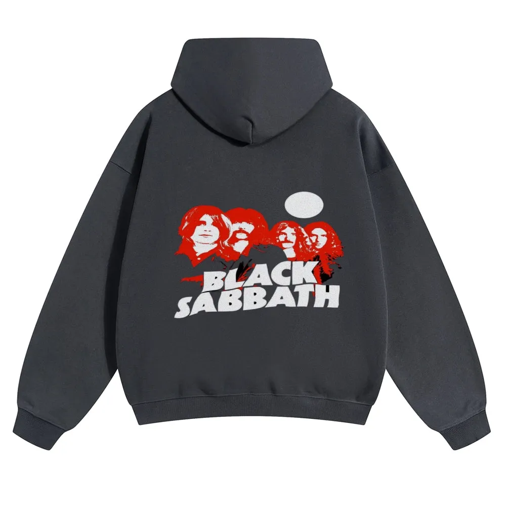 Mens Vintage Black Sabbath Rock Hoodies