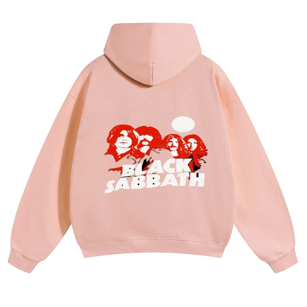 Mens Vintage Black Sabbath Rock Hoodies