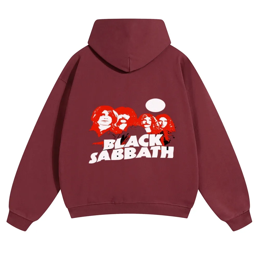Mens Vintage Black Sabbath Rock Hoodies