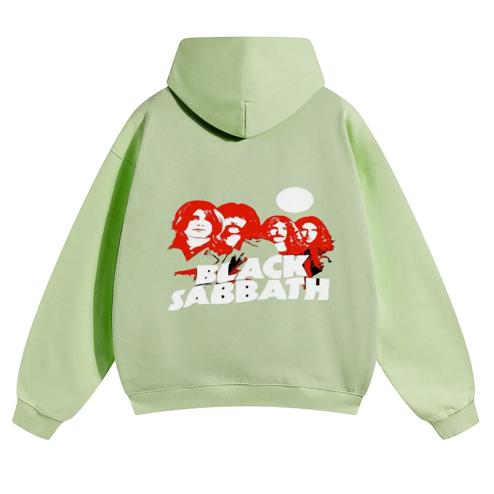 Mens Vintage Black Sabbath Rock Hoodies