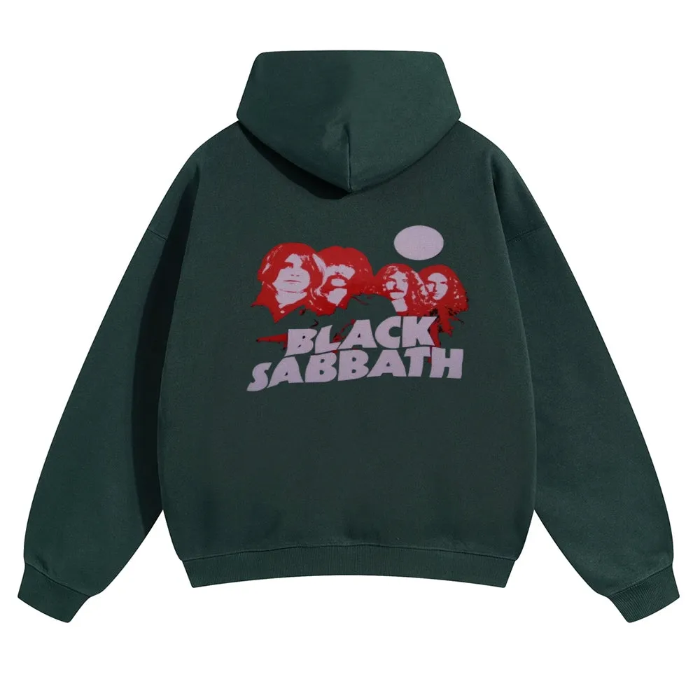 Mens Vintage Black Sabbath Rock Hoodies