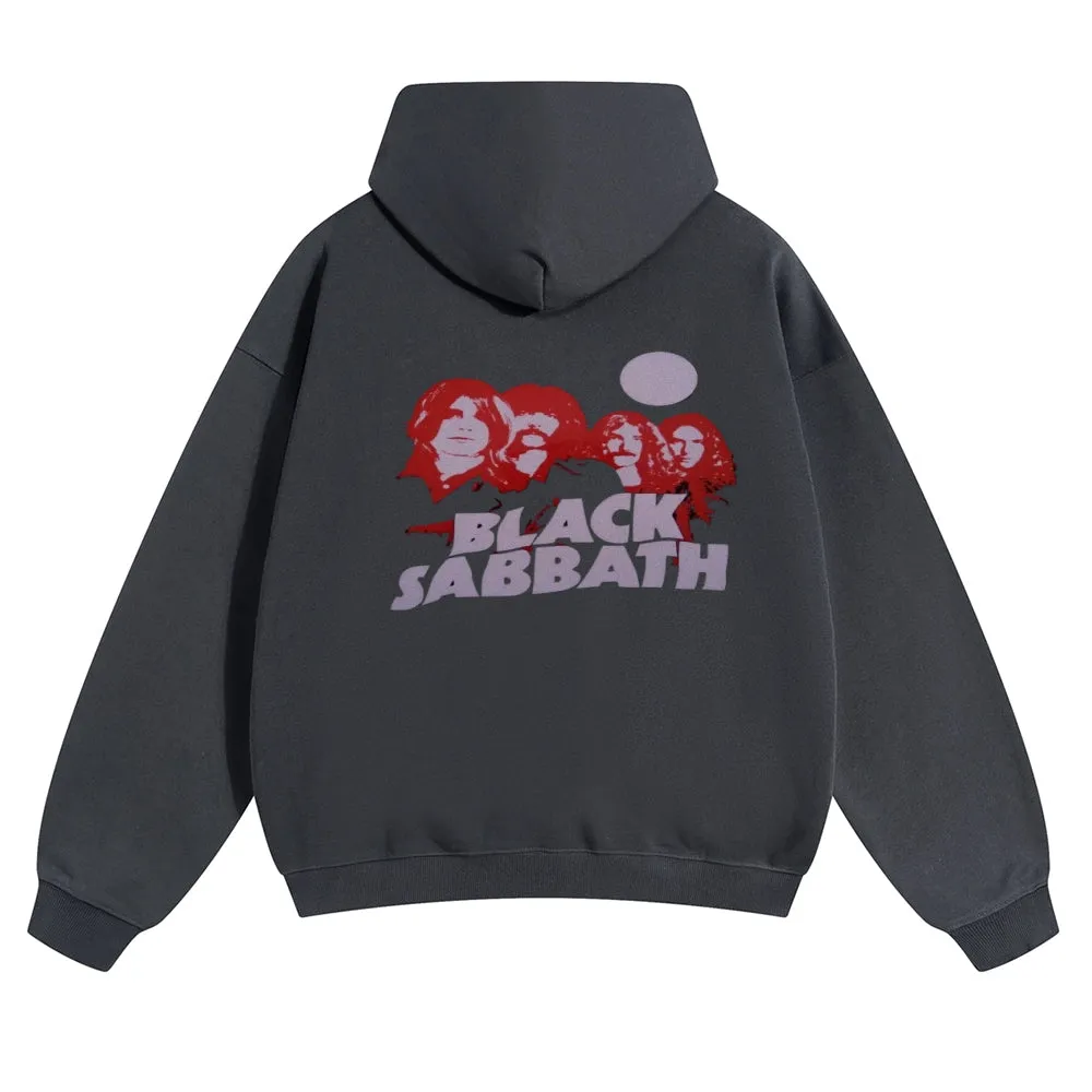 Mens Vintage Black Sabbath Rock Hoodies