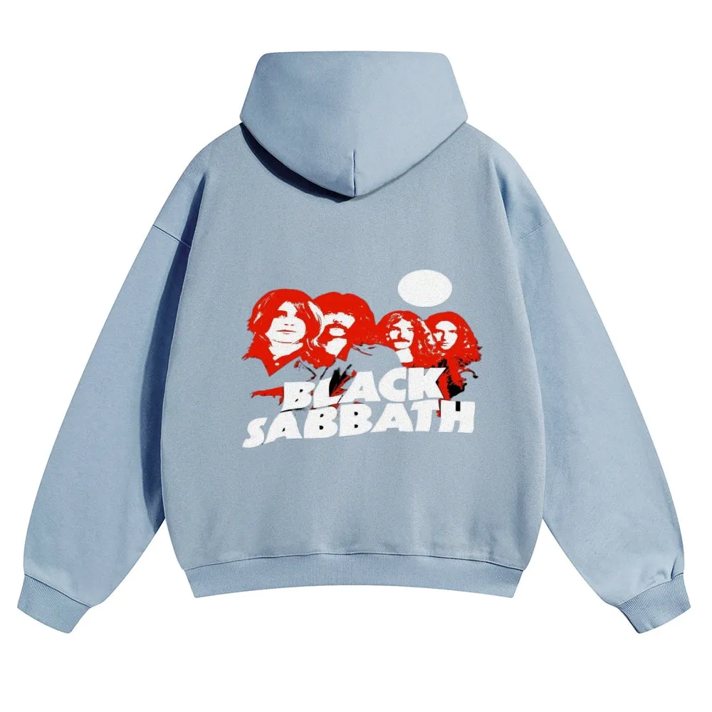 Mens Vintage Black Sabbath Rock Hoodies