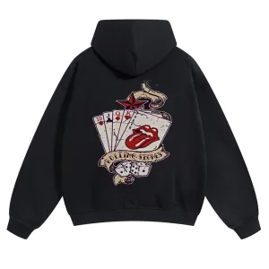 Mens Vintage The Rolling Stones Rock Band Hoodies