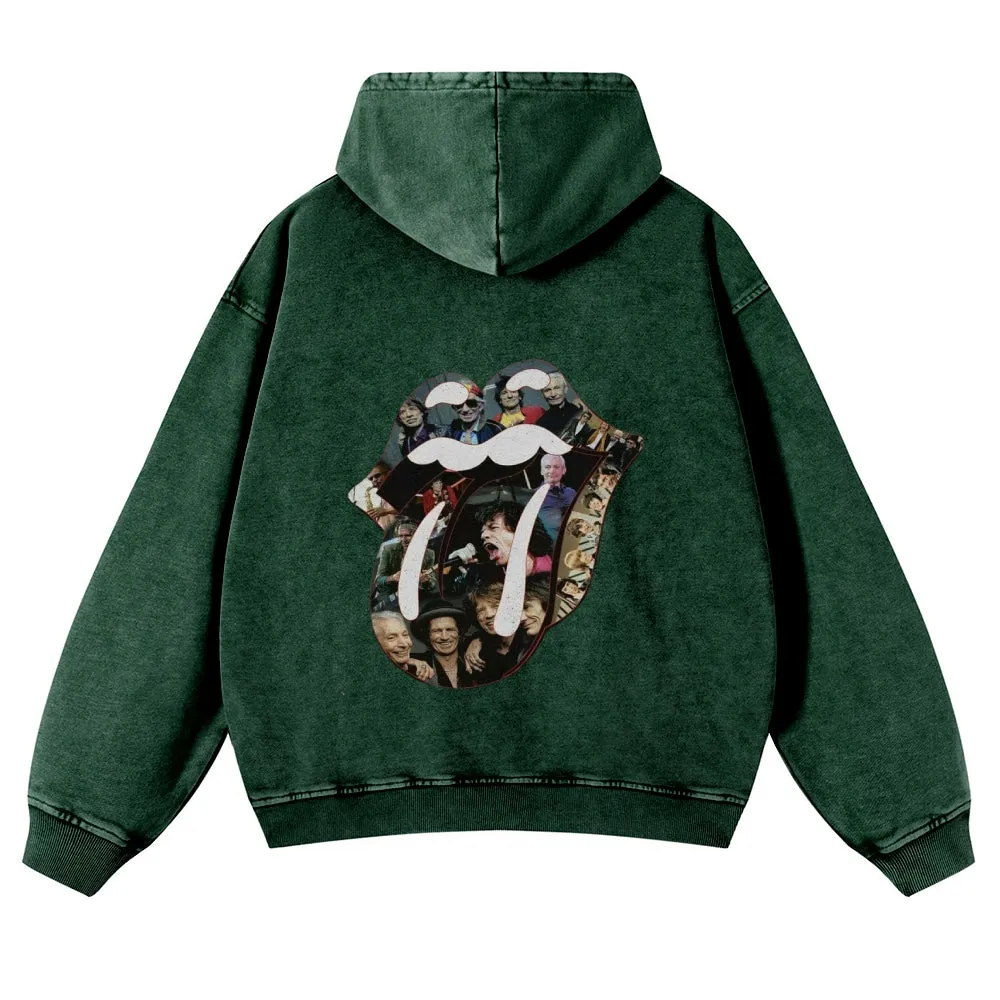 Mens Vintage The Rolling Stones Rock Band Hoodies