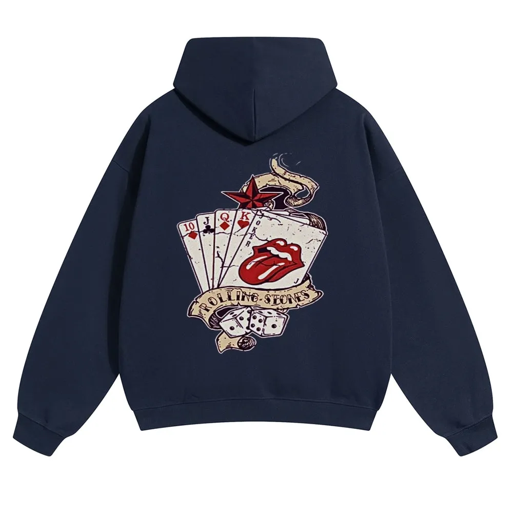 Mens Vintage The Rolling Stones Rock Band Hoodies
