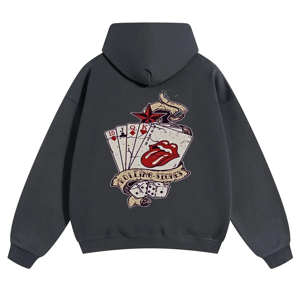 Mens Vintage The Rolling Stones Rock Band Hoodies