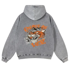 Mens Vintage  Tiger Print Hoodies
