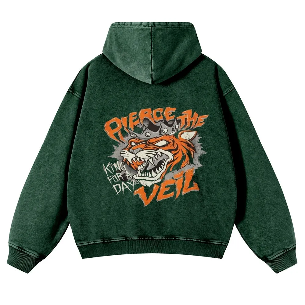Mens Vintage  Tiger Print Hoodies