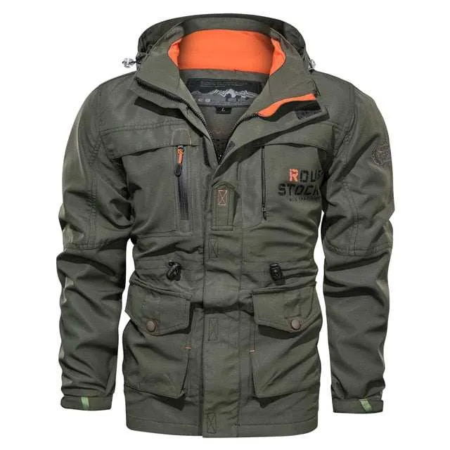 Men's Windproof Hiking Jackets Outdoor Jacket Multi Pockets
