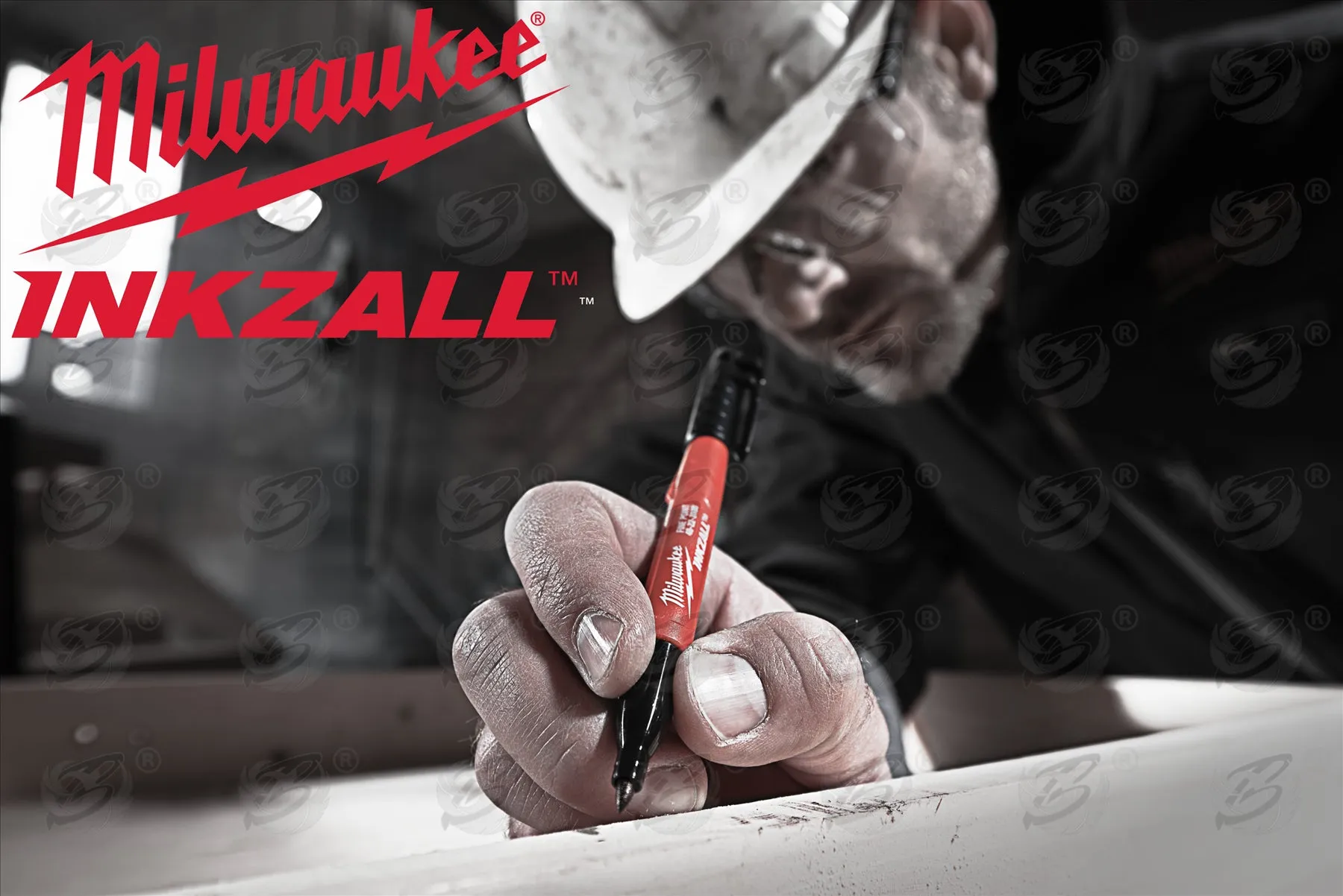 MILWAUKEE INKZALL 1mm ALL SURFACE MARKER PEN ( x9 )