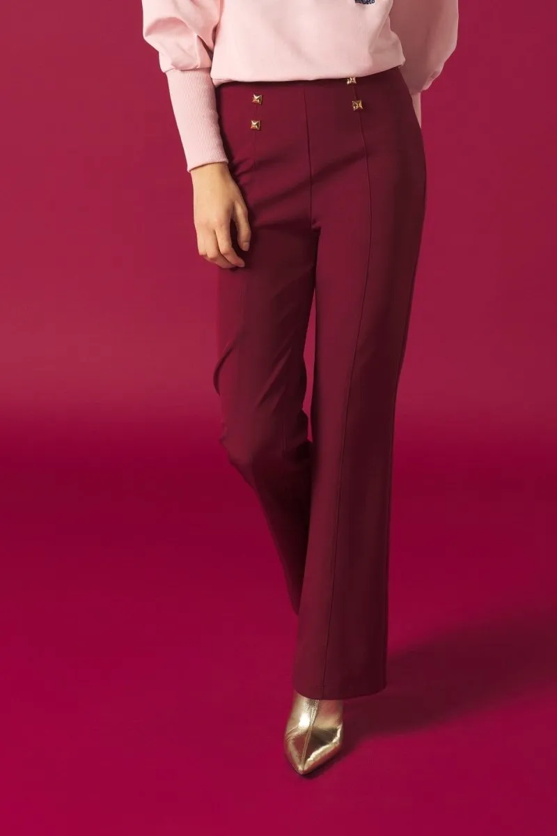 Minueto Marion Burgundy Trousers