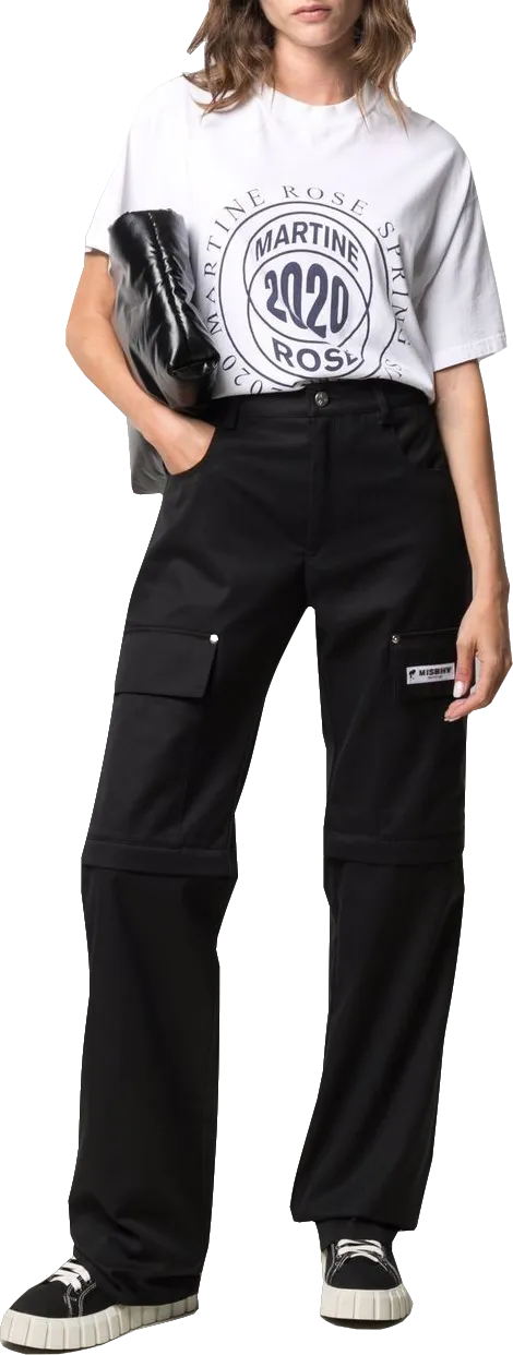 MISBHV Black Organic Cotton-recycled Polyester Blend 2-in-1 Cargo Trousers BNWT UK M