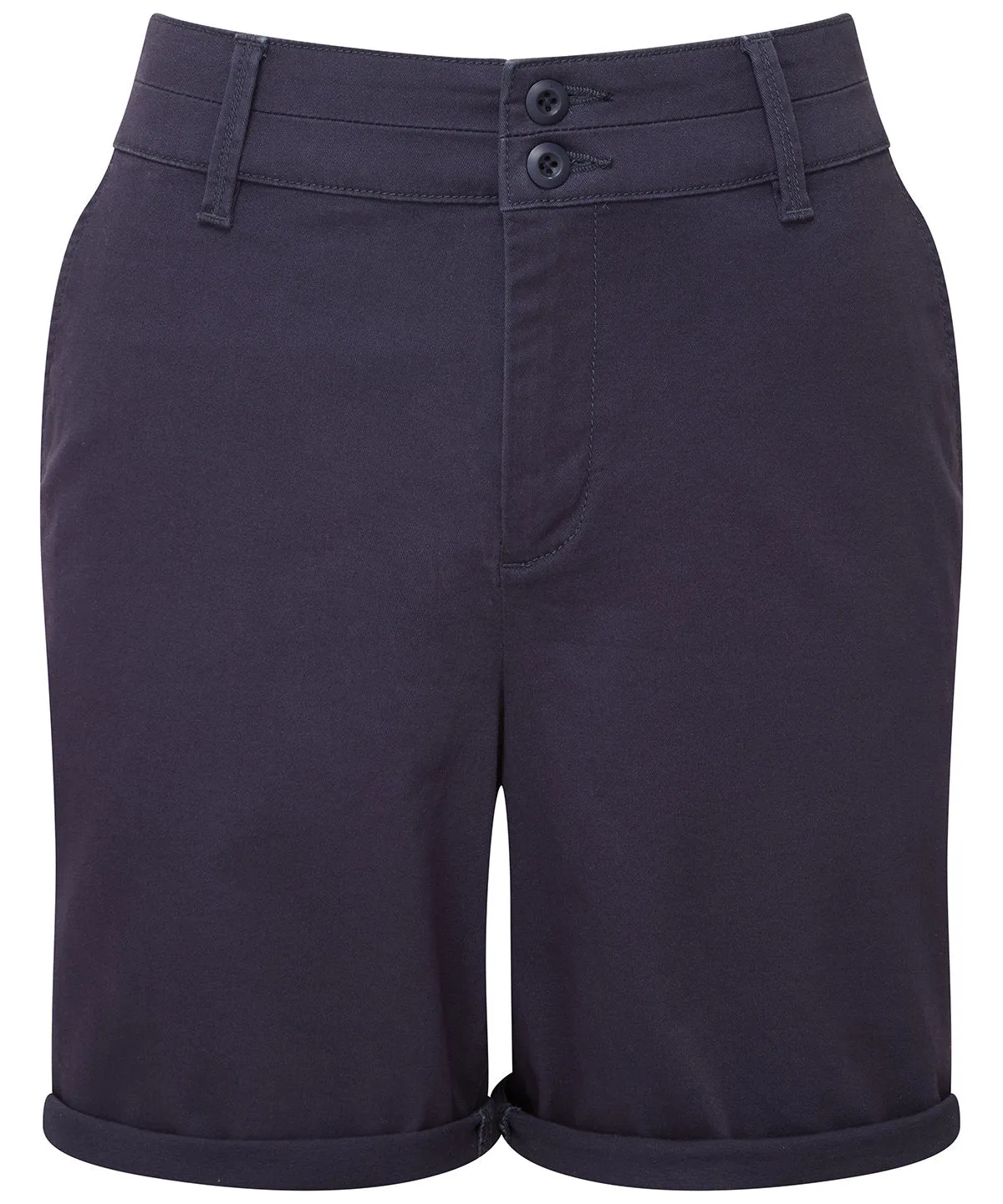 Navy - Womens lightweight chino shorts
