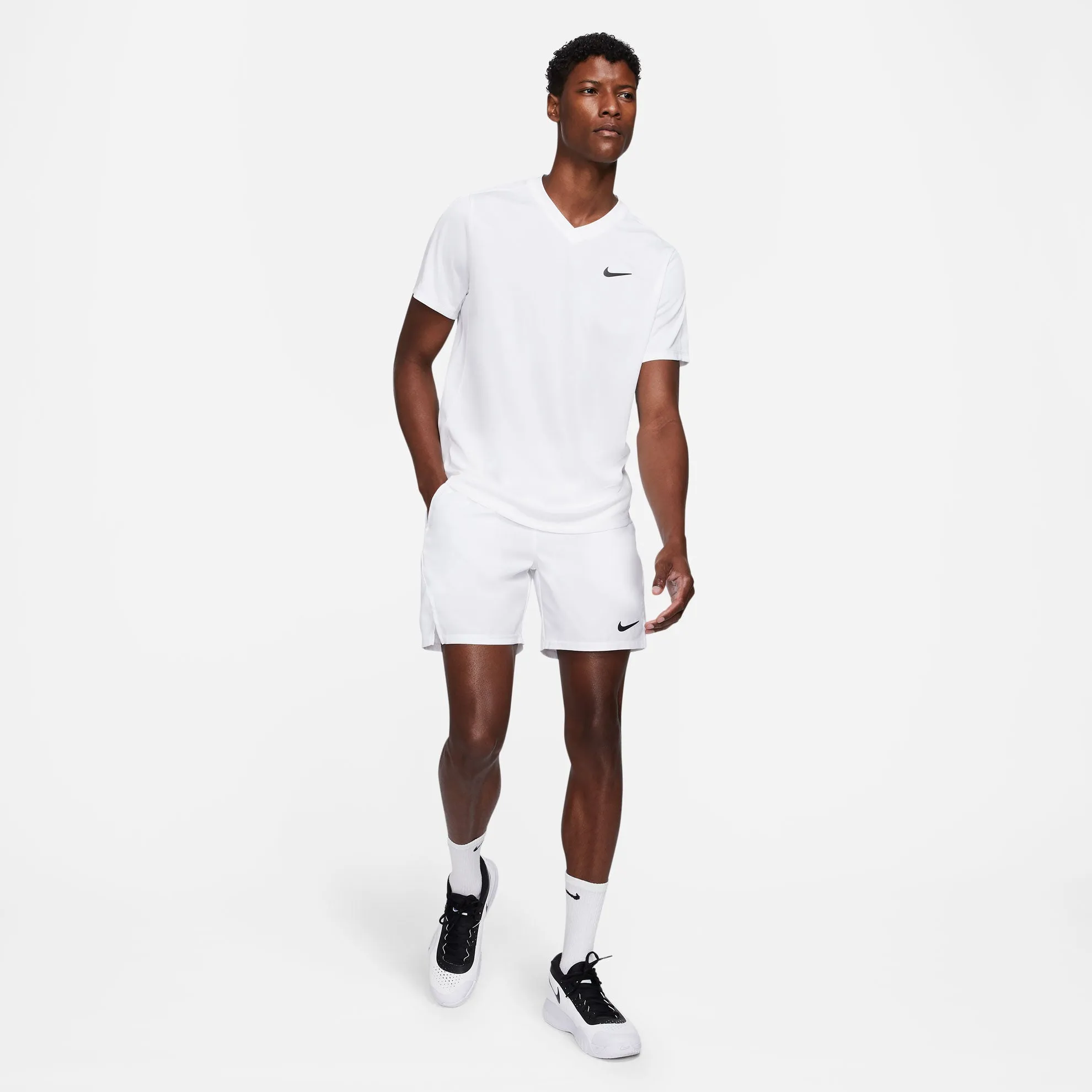 Nike Men's Dri-FIT Victory Short 7-Inch (White/Black)