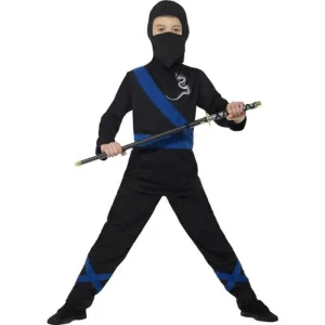 Ninja Assassin Costume, Black & Blue